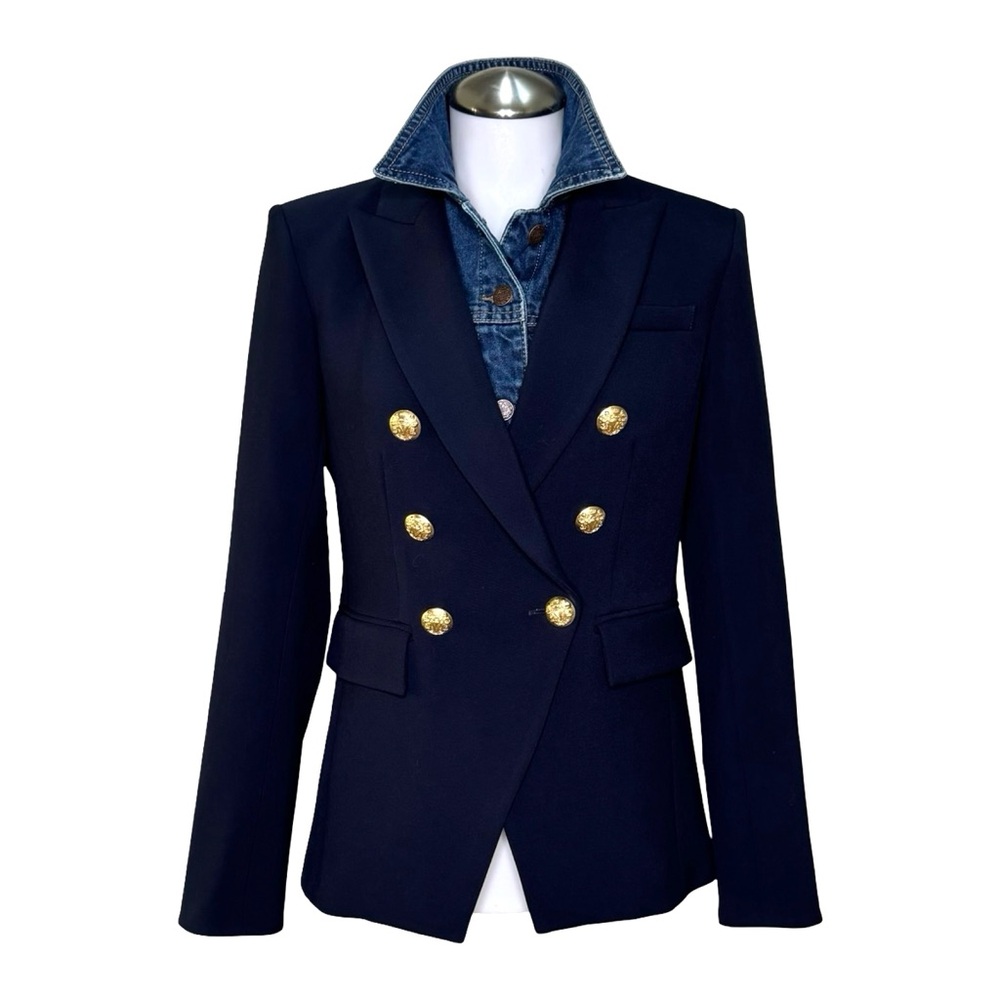 NWT Brunne DICKEY Compatible with VERONICA BEARD Blazer Denim Blue - Picture 8 of 12